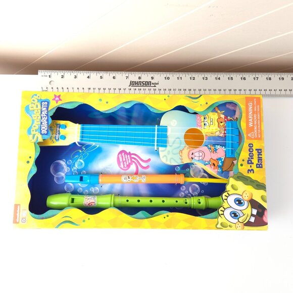 SpongeBob SquarePants 3-Piece Band Set Ukulele Recorder Slide Whistle New Toy - Picture 11 of 11